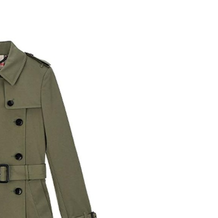 (Women) Burberry  Double-Breasted Long Sleeve Coat Khaki Color 80089781 圖 4