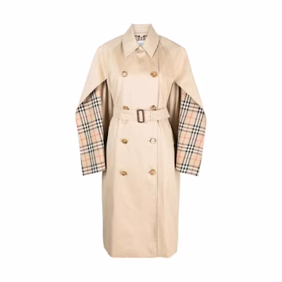 (Women) Burberry Double-Breasted Long Trench Coat FW23 Khaki 80735411