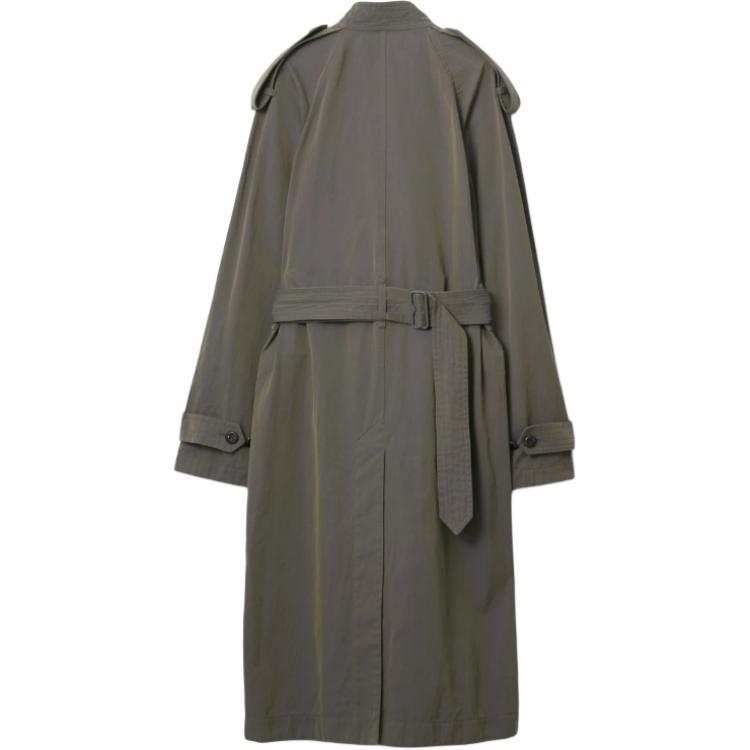 Lookbook (W) Gabardina Larga Burberry Gris Oscuro Doble Botonadura. 80876931