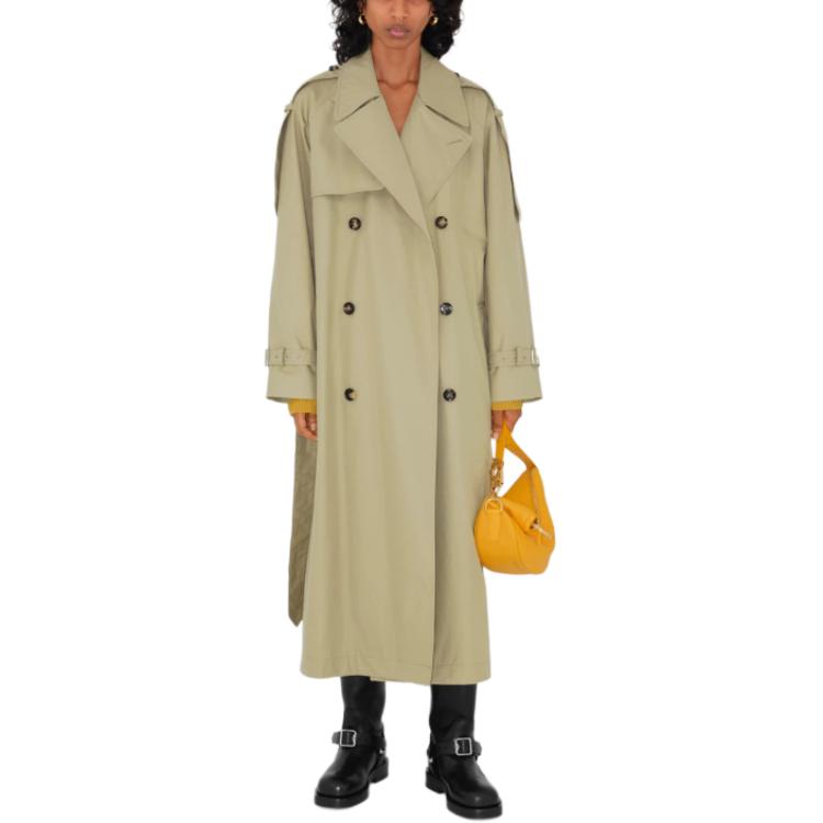 Lookbook (W) Gabardina Larga Beige Burberry de Doble Botonadura. 80793741