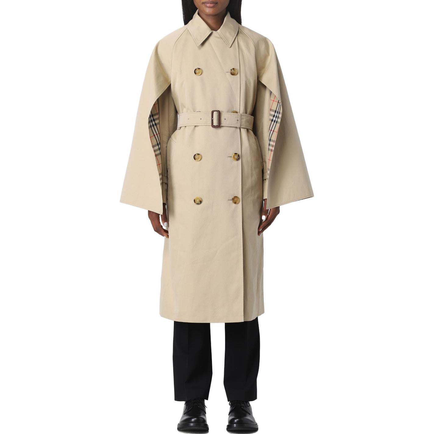 (Women) Burberry  Double-Breasted Long Trench Coat FW23 Khaki 80735411 圖 3