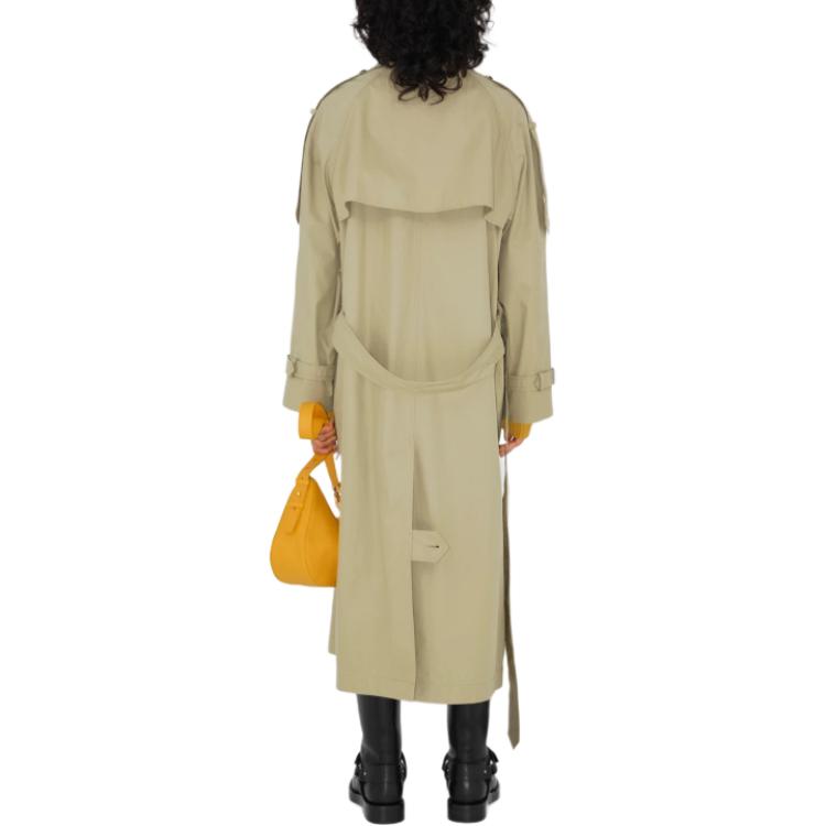 Shop (W) Gabardina Larga Beige Burberry de Doble Botonadura. 80793741