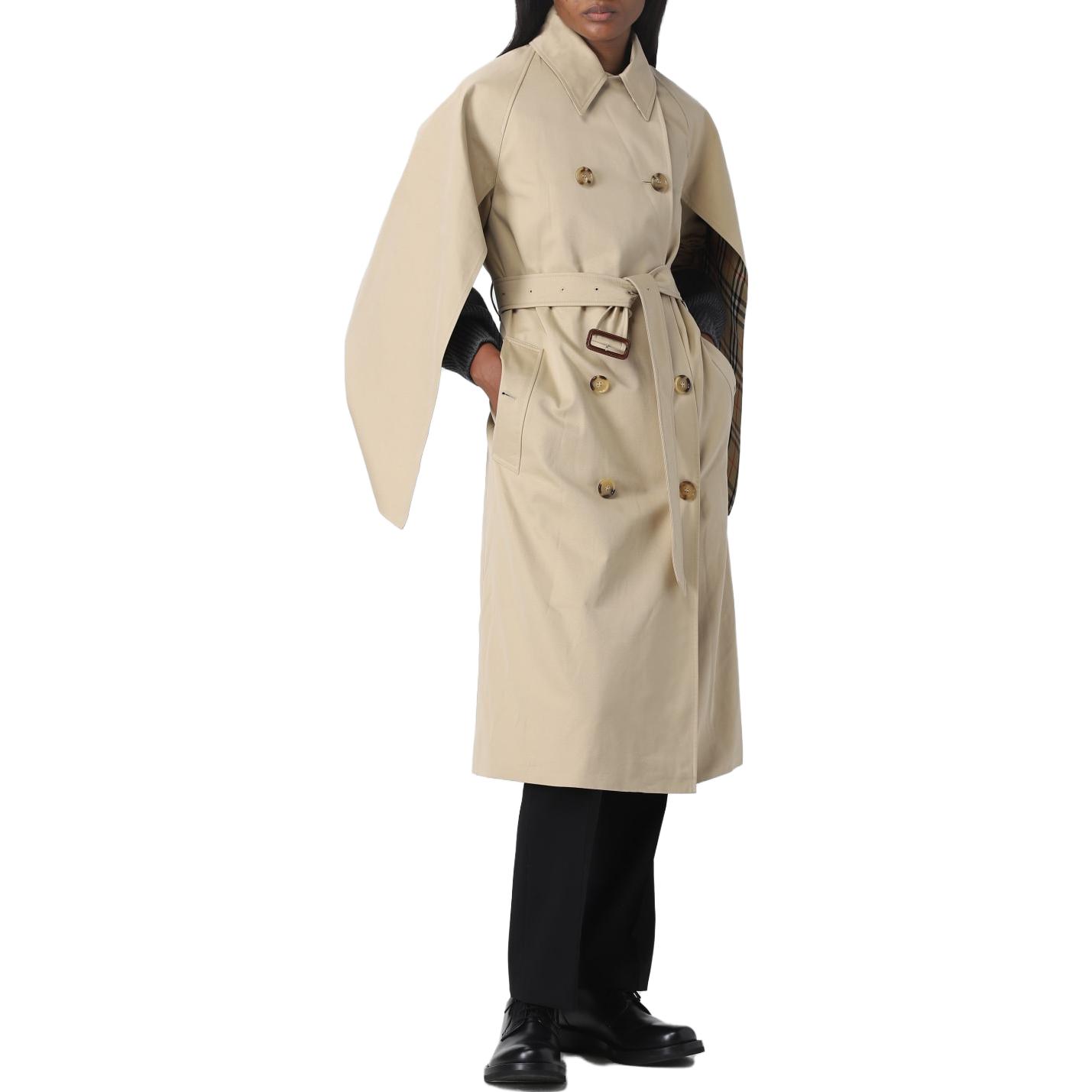 (Women) Burberry  Double-Breasted Long Trench Coat FW23 Khaki 80735411 圖 5
