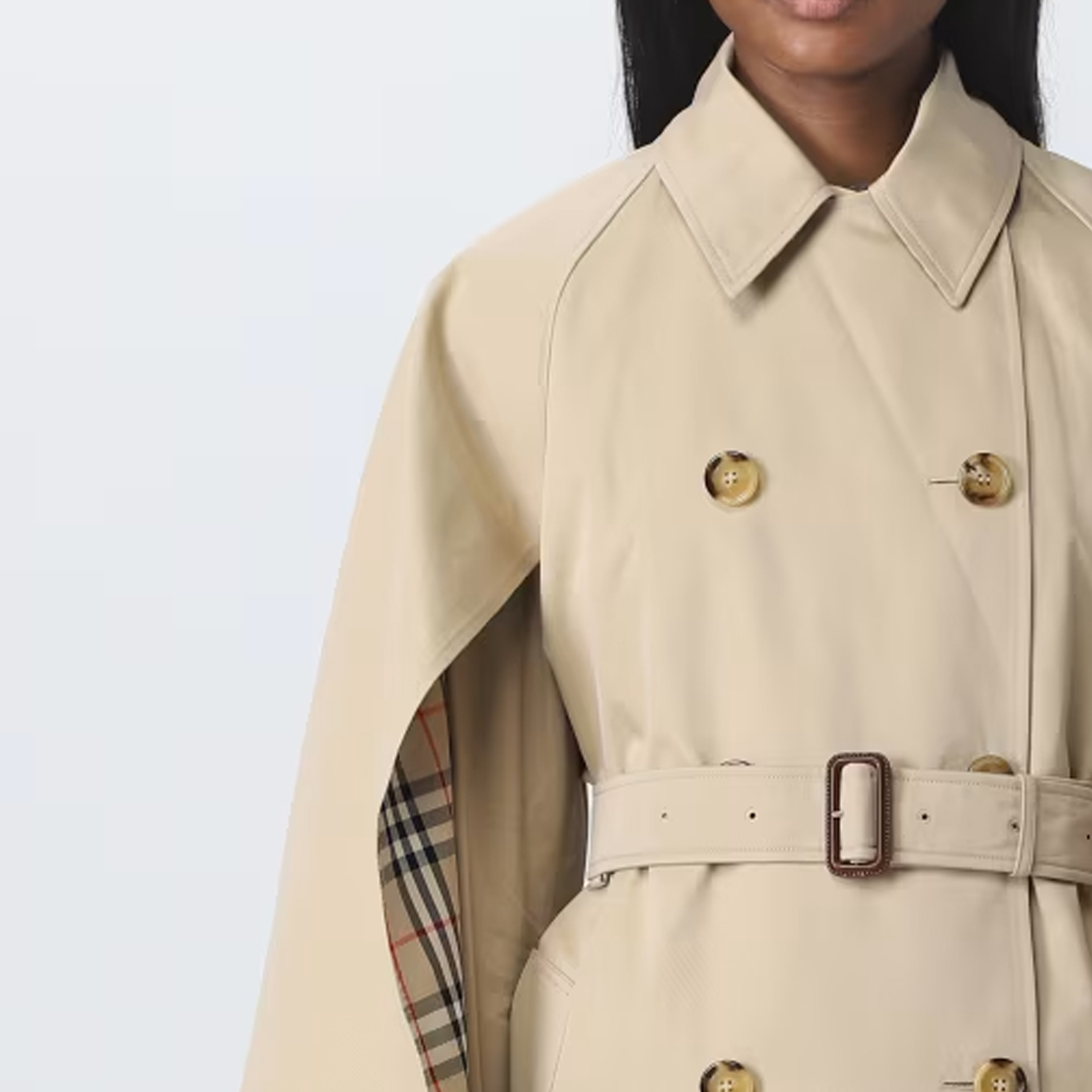 (Women) Burberry  Double-Breasted Long Trench Coat FW23 Khaki 80735411 圖 6