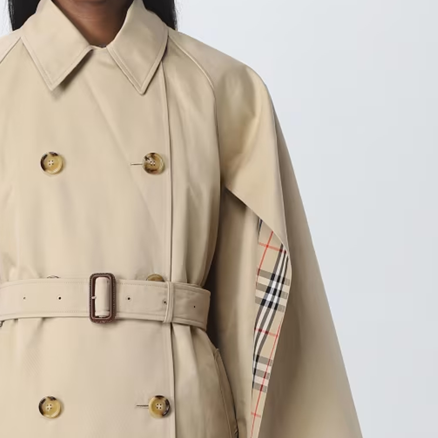 (Women) Burberry  Double-Breasted Long Trench Coat FW23 Khaki 80735411 圖 7