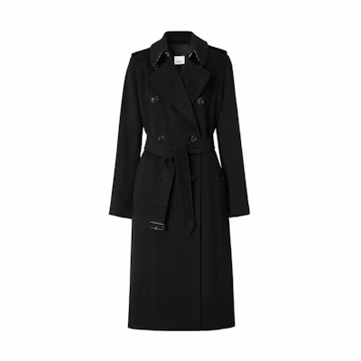 (Women) Burberry Double-Breasted Trench Coat Black FW22 80581941