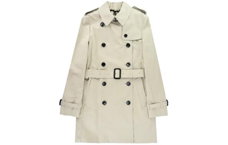 (Women) Burberry  Double-Breasted Trench Coat in Khaki. 80432531 圖 2