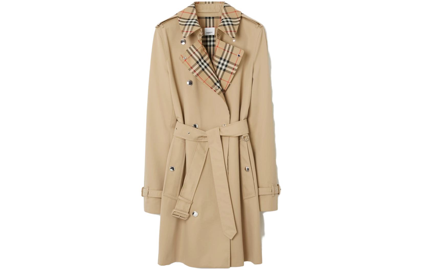 (Women) Burberry  Double-Breasted Trench Coat Light Brown 80709901