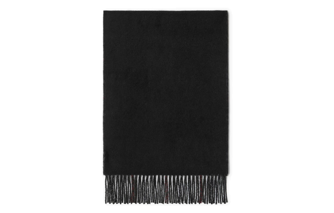 (Women) Burberry  Double-Sided Check Cashmere Scarf Black 80746751 圖 3