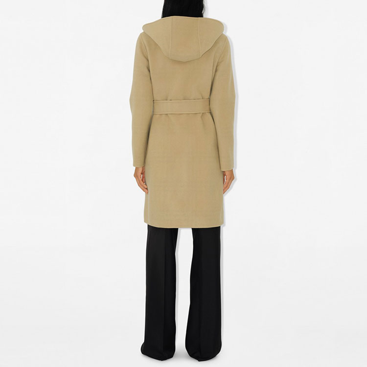 (Women) Burberry  Double-Sided Hooded Trench Coat in Solid Check Print Beige. 80938311 圖 6