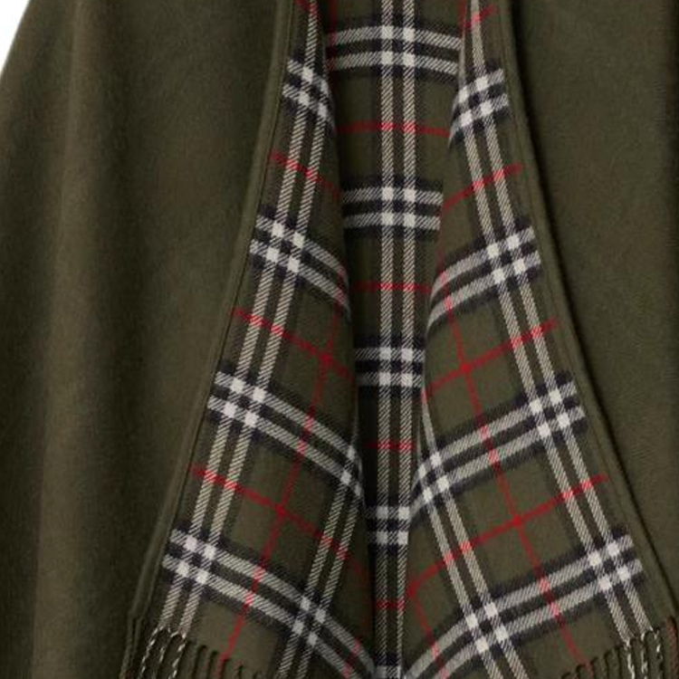 Shop (Women) Burberry  Double-Sided Wool Shawl in Lake Blue. 8095256C1173