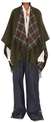 (Women) Burberry Double-Sided Wool Shawl in Lake Blue. 8095256C1173 Purchase (Women) Burberry Double-Sided Wool Shawl in Lake Blue. 8095256C1173