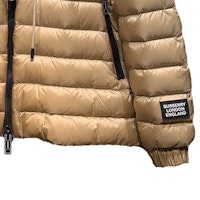 (W) 博柏利连帽羽绒夹克,拉链设计,抽绳腰,长袖款式。 80733121 2