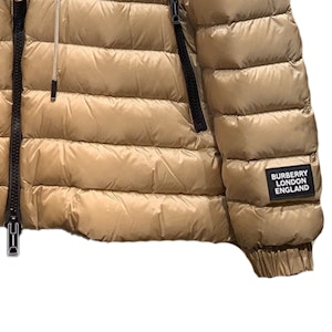(W) バーバリー ダウンジャケット フード付き ジッパー ウエスト紐 長袖. 80733121 2