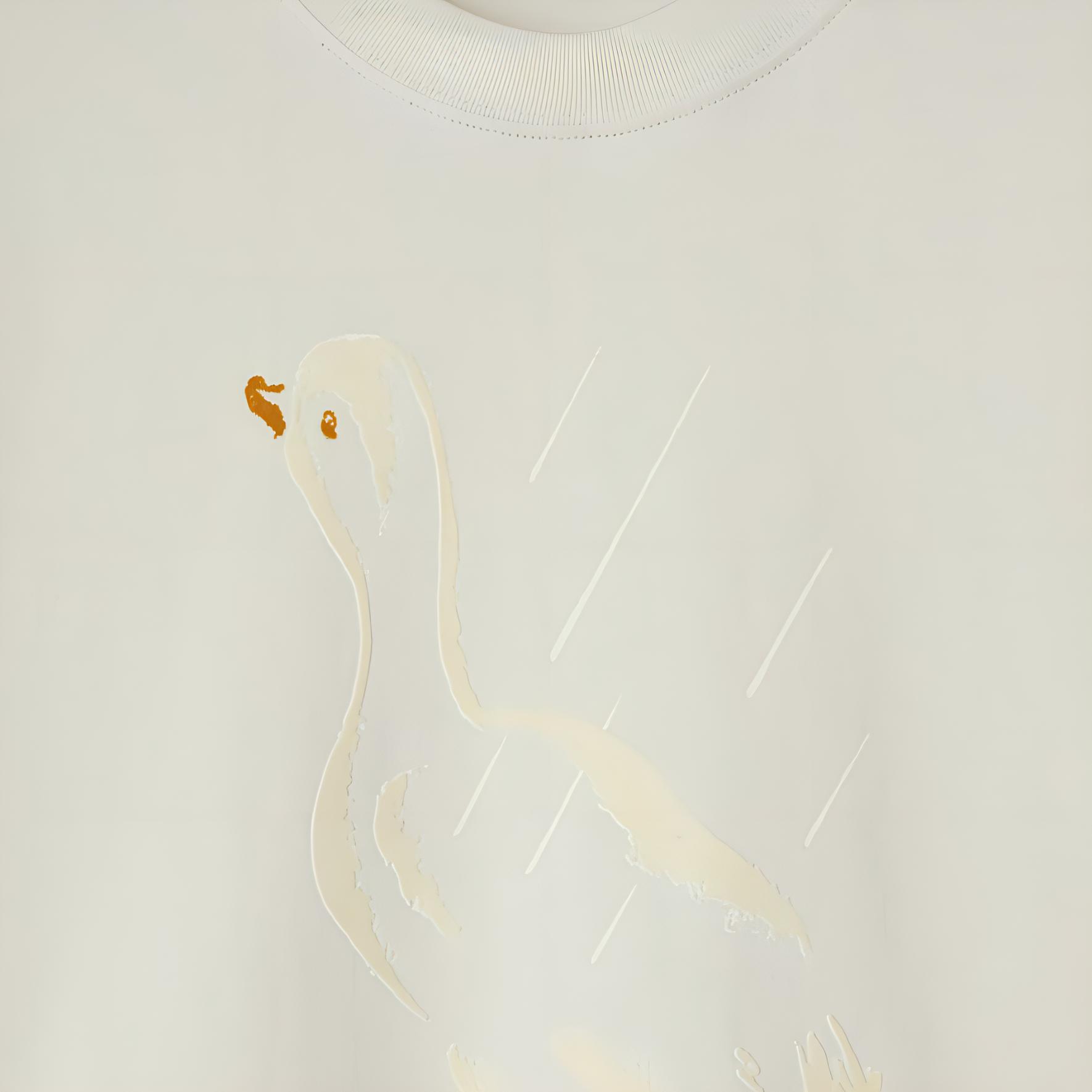 (Women) Burberry  Duck Graphic Crewneck T-Shirt Chalk White 80935871 圖 6