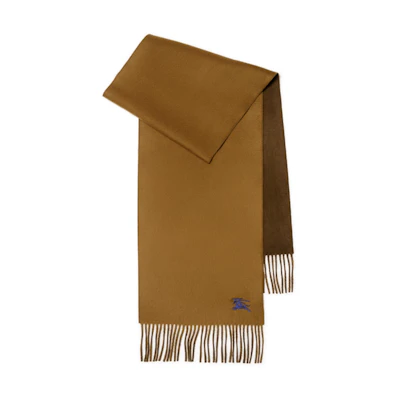 (Women) Burberry Embroidered Cashmere Scarf Brown 80996911