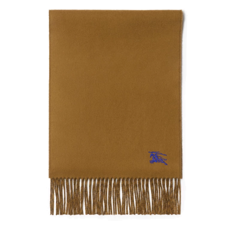 (Women) Burberry  Embroidered Cashmere Scarf Brown 80996911 圖 3