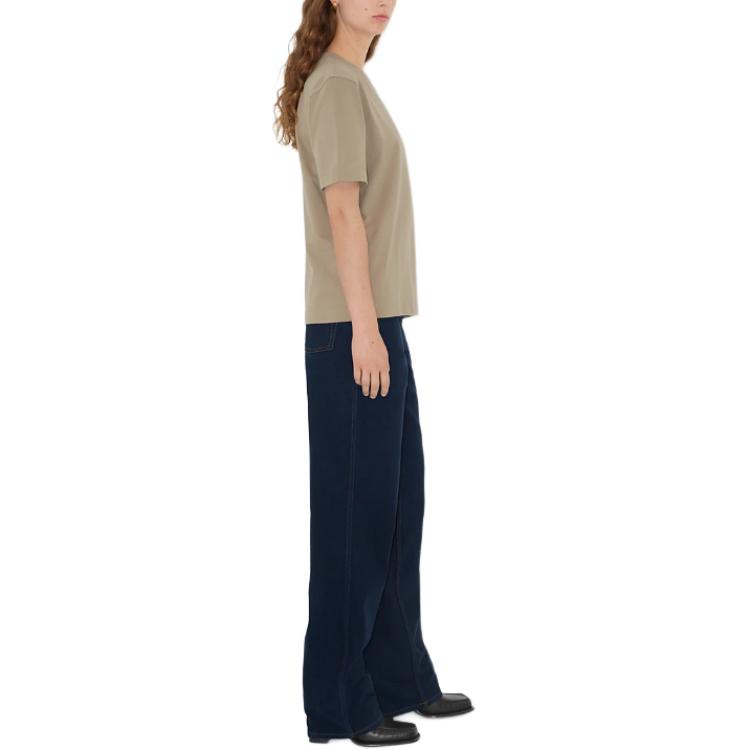 (Women) Burberry  Embroidered Logo Crewneck T-Shirt Khaki 80936621 圖 6