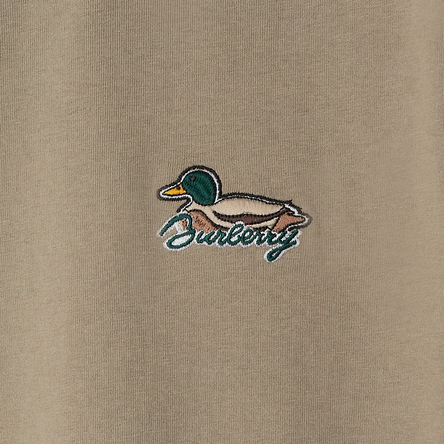 (Women) Burberry  Embroidered Logo Crewneck T-Shirt Khaki 80936621 圖 7