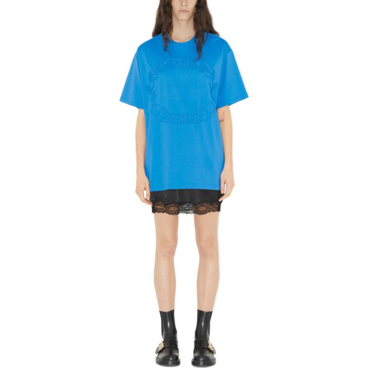 (Women) Burberry  Embroidered Logo Oversized Crewneck Short Sleeve T-Shirt. 80657691 圖 3