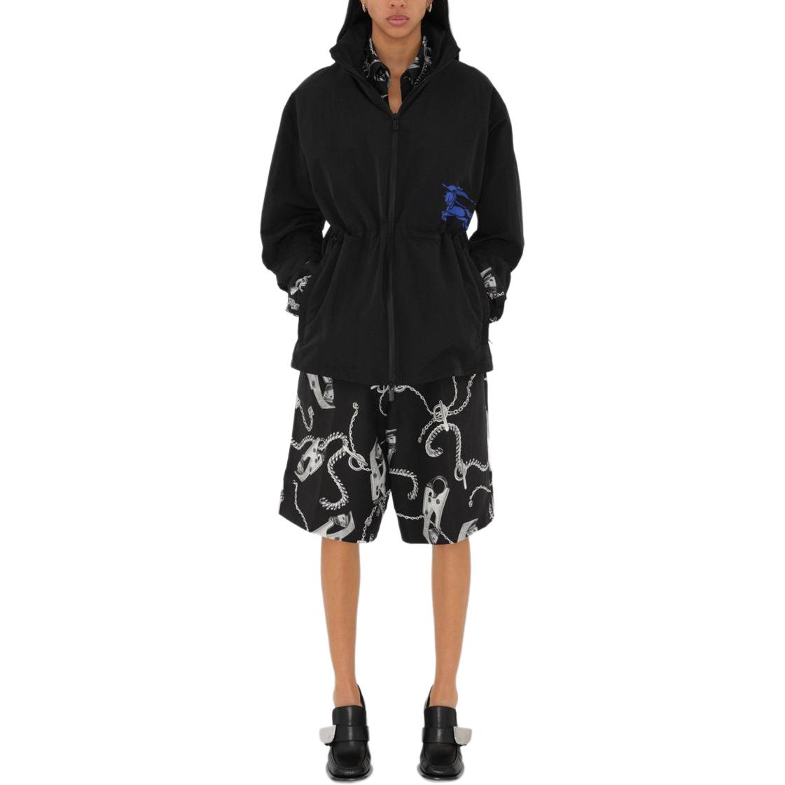 Purchase (W) 博柏利马术骑士连帽抽绳夹克 - 黑色 80872341