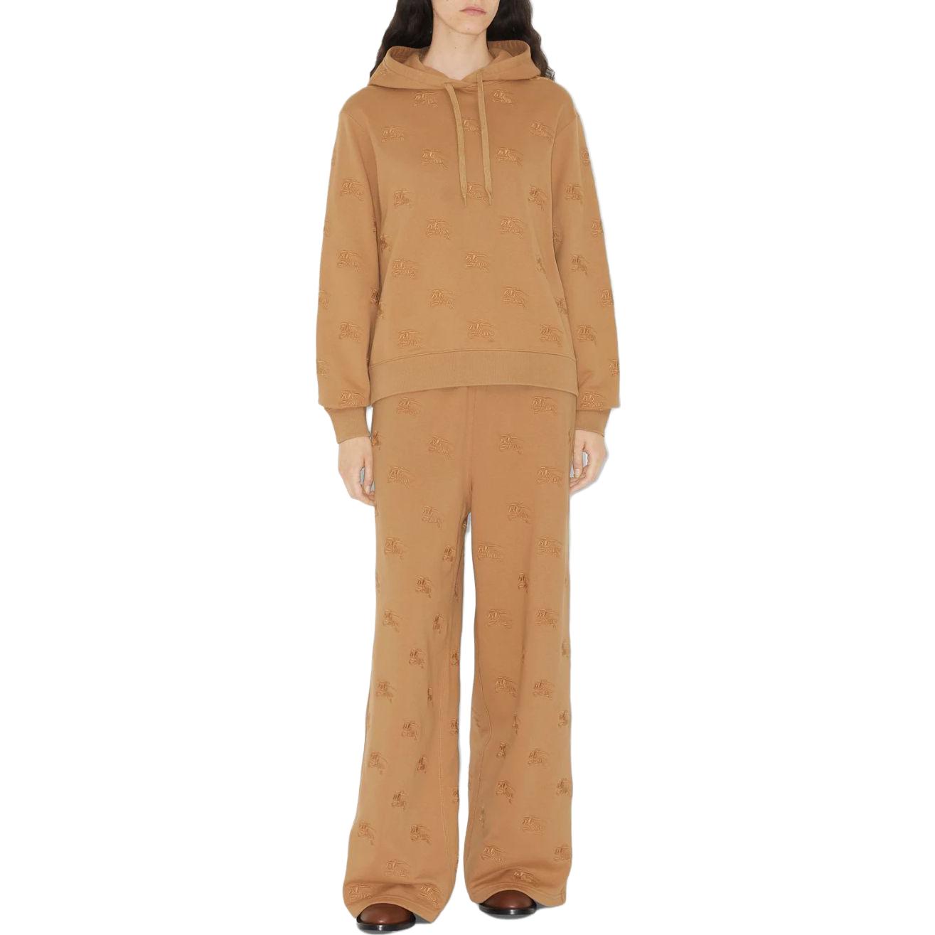 (Women) Burberry  Equestrian Knight Embroidered Hoodie Beige Long Sleeve Pullover 80720911 圖 3