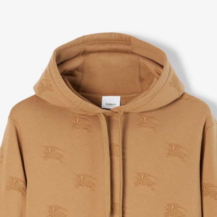 (Women) Burberry  Equestrian Knight Embroidered Hoodie Beige Long Sleeve Pullover 80720911 圖 6