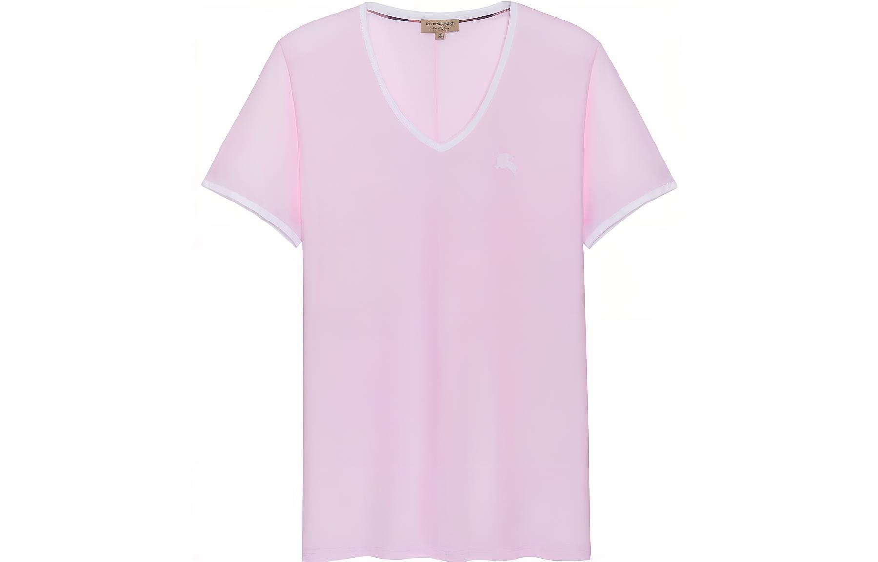 (Women) Burberry  Equestrian Knight Logo Pink Cotton Short-Sleeve T-Shirt 80356001 圖 2