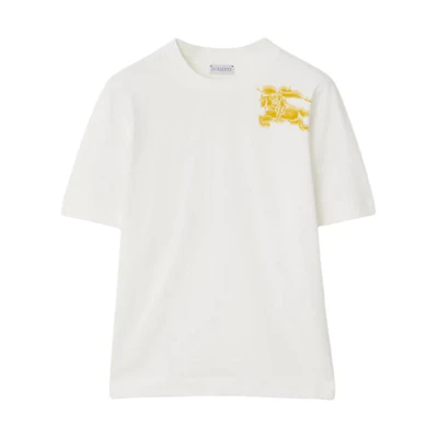 (Women) Burberry Equestrian Knight Logo T-Shirt Salt Crystal Color. 80906431