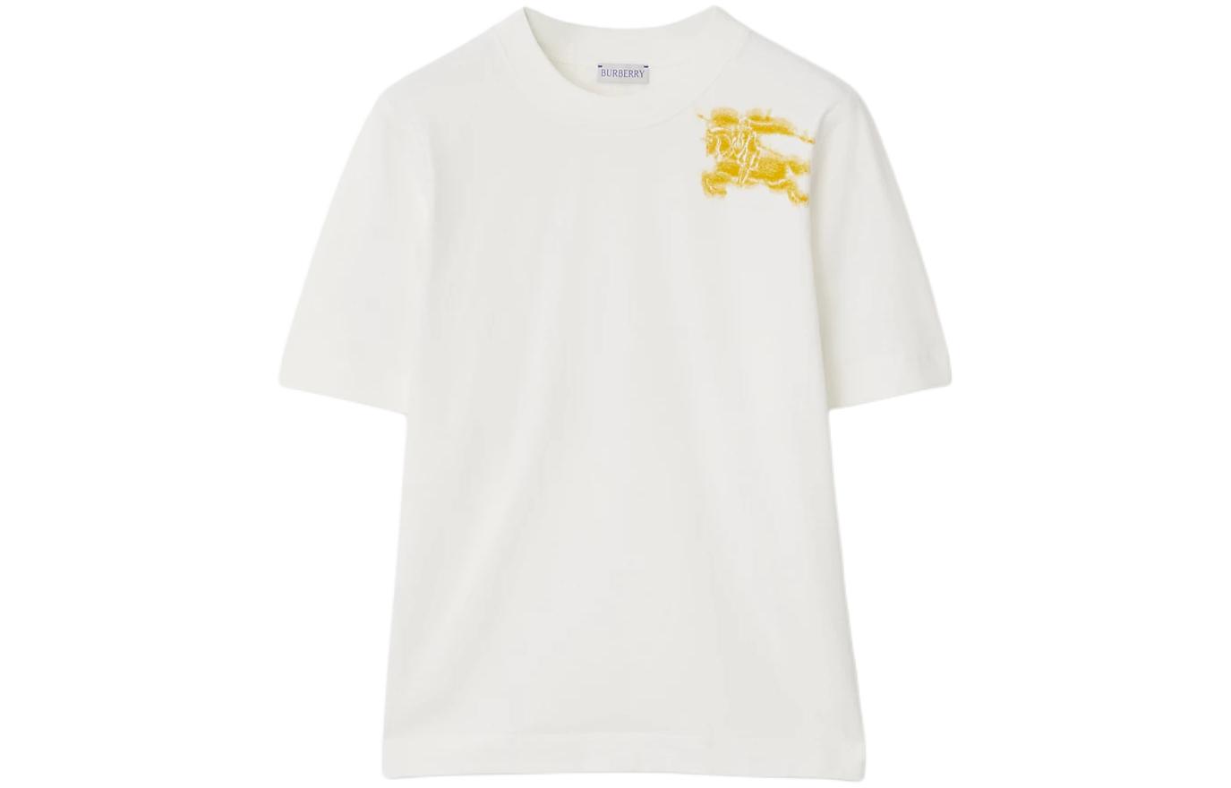 (Women) Burberry  Equestrian Knight Logo T-Shirt Salt Crystal Color. 80906431 圖 2