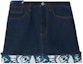 Order (Women) Burberry Equestrian Knight Mid-Rise Denim Skirt - Indigo Blue 80809211