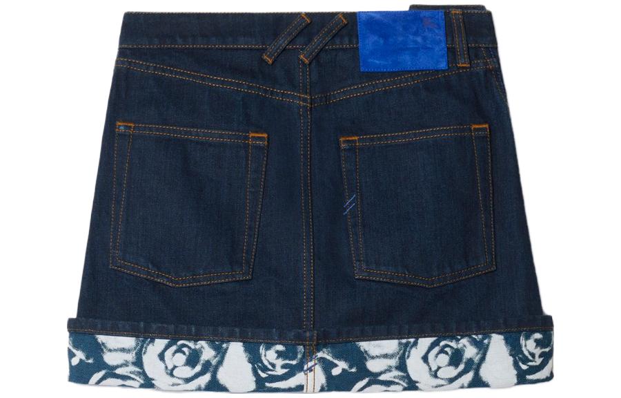 Lookbook (W) Burberry 馬術騎士中腰丹寧裙 - 靛藍色 80809211