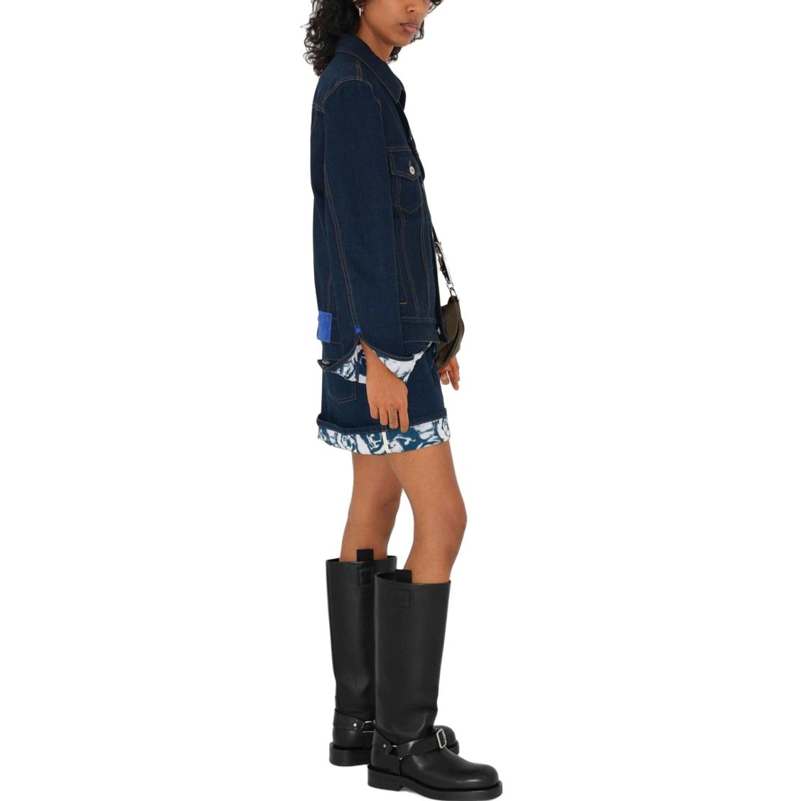 Details for (W) Burberry 馬術騎士中腰丹寧裙 - 靛藍色 80809211