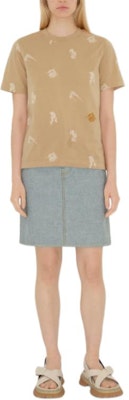 (W) Burberry Equestrian Knight Cetakan Kuning Crewneck T-Shirt 80929321 Shop (W) Burberry Equestrian Knight Cetakan Kuning Crewneck T-Shirt 80929321