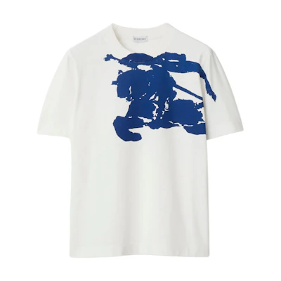 (Women) Burberry Equestrian Knight T-Shirt Crew Neck White 80907931