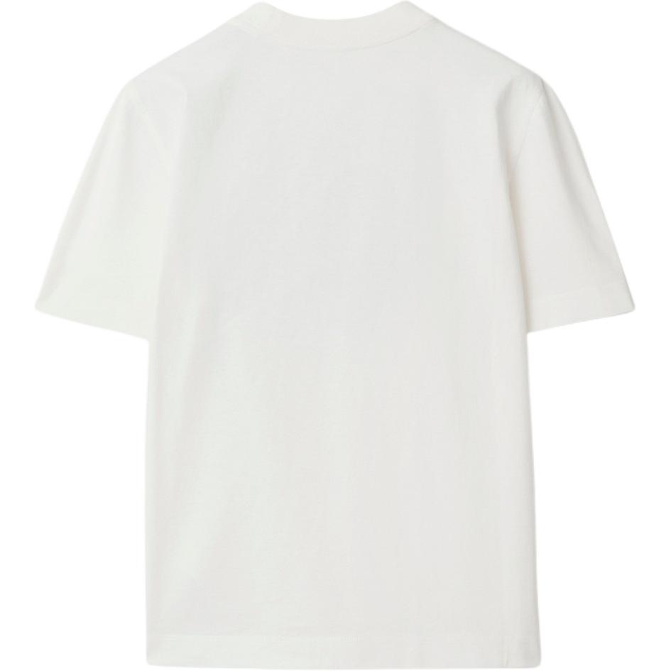 Lookbook (W) Burberry Equestrian Knight Kemeja-T Leher Bulat Putih 80907931