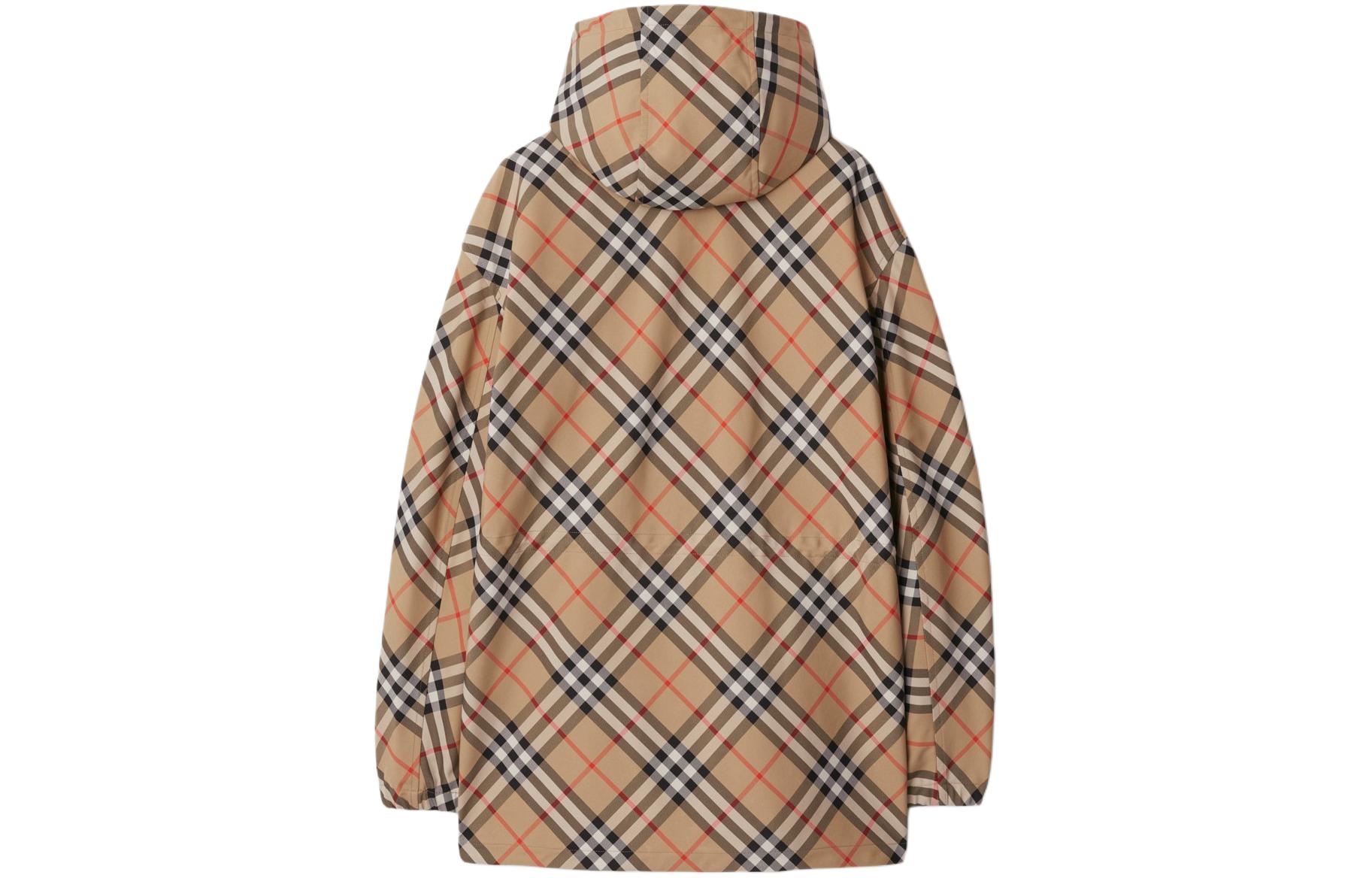 Shop (W) バーバリー エクエストリアンロゴ チェック ハイネック ジップジャケット ベージュ 80872311