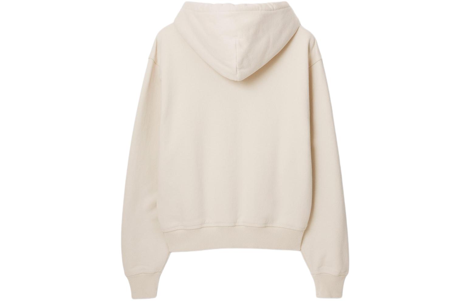 (Women) Burberry  Equestrian Logo Zip-Up Hoodie in Soap White. 80849611 圖 3