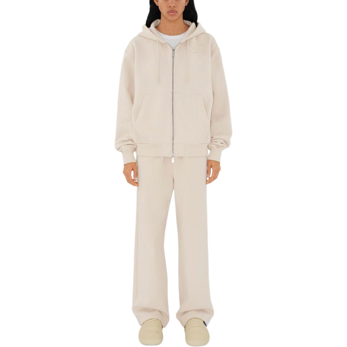 (Women) Burberry  Equestrian Logo Zip-Up Hoodie in Soap White. 80849611 圖 4