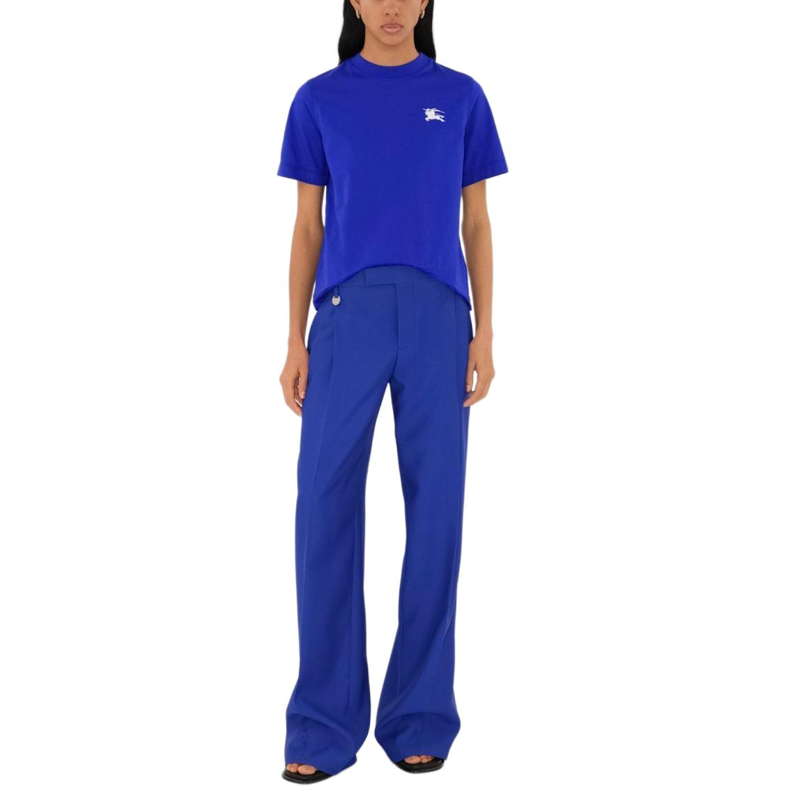 (Women) Burberry  Equestrian Print Crew Neck T-Shirt in Knight Blue. 80849721 圖 4