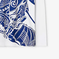 Lookbook (W) Burberry 馬術印花圓領落肩長袖T恤 白色 80776691