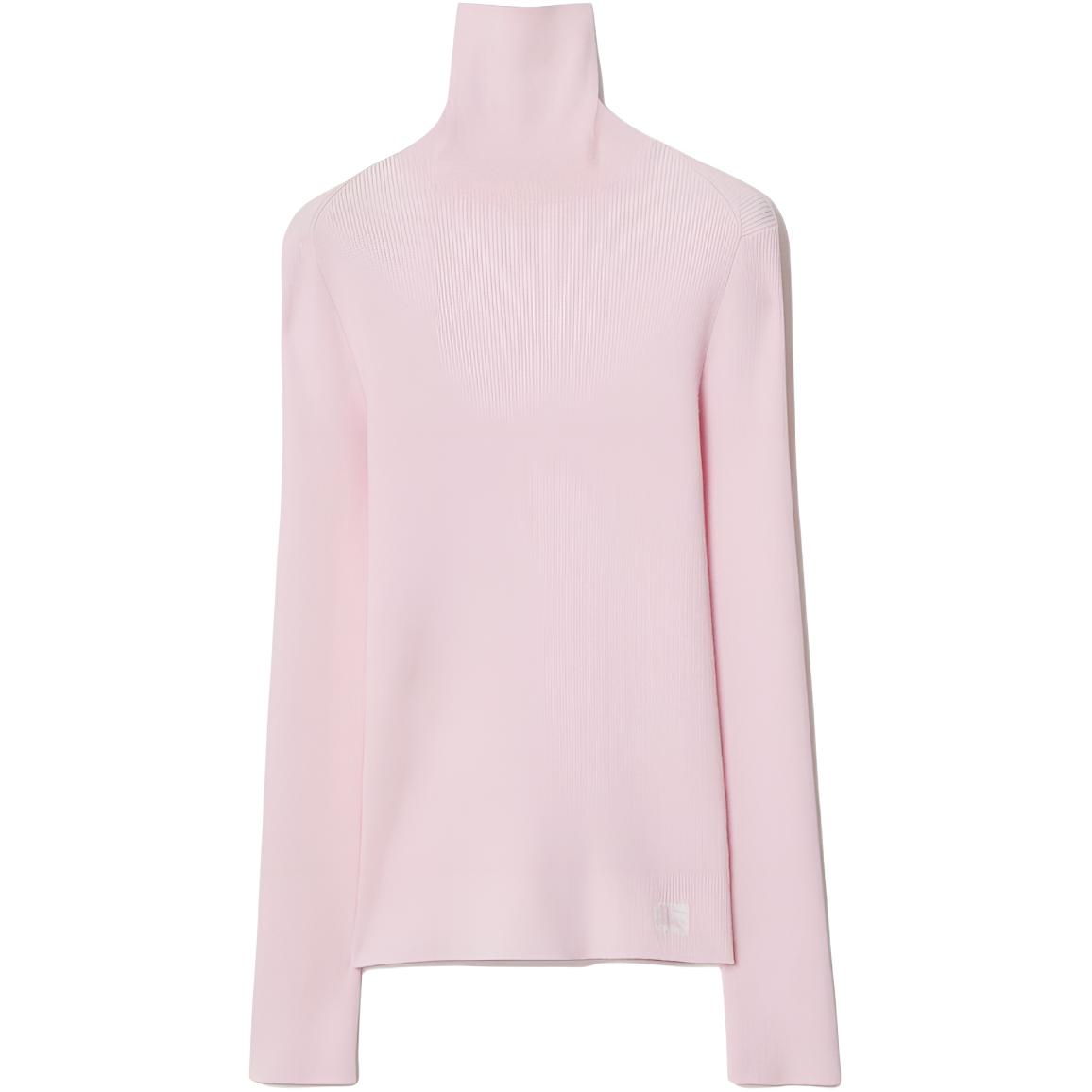(Women) Burberry  Fitted Turtleneck Knit Sweater Dusty Pink 80812931