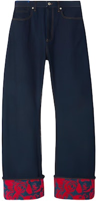 (W) 博柏利花卉印花宽松版中腰蓝色牛仔裤. 80807801 Buy (W) 博柏利花卉印花宽松版中腰蓝色牛仔裤. 80807801