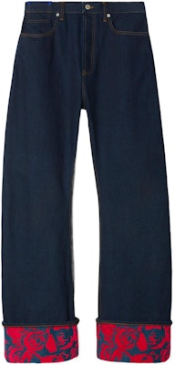 (W) 博柏利花卉印花宽松版中腰蓝色牛仔裤. 80807801 Order (W) 博柏利花卉印花宽松版中腰蓝色牛仔裤. 80807801