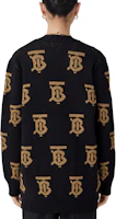 Lookbook (Women) Burberry FW22 Black Logo Jacquard V-Neck Knit Cardigan. 80632091