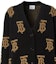 Shop (Women) Burberry FW22 Black Logo Jacquard V-Neck Knit Cardigan. 80632091