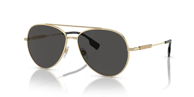 (Women) Burberry Gold Aviator Sunglasses with Letter Logo Temple Design. 0BE3147-110987 (Women) Burberry Gold Aviator Sunglasses with Letter Logo Temple Design. 0BE3147-110987