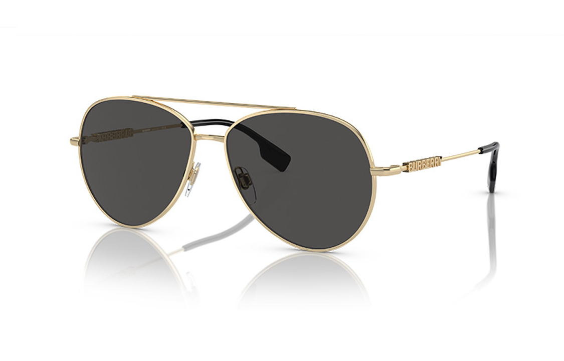 (Women) Burberry  Gold Aviator Sunglasses with Letter Logo Temple Design. 0BE3147-110987 圖 2