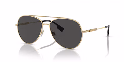 Order (W) 博柏利金色飞行员太阳镜带字母Logo镜腿设计. 0BE3147-110987