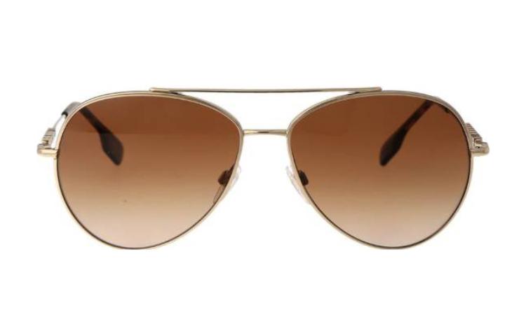 (Women) Burberry  Gold Aviator Sunglasses with Logo Detail. BE3147110913 圖 3